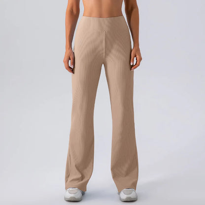 Long Yoga Pants Women Belly Sports Trousers High Waisted Fitness Straight Pants Workout Leggings Autumn Stretchy Trouser XP86