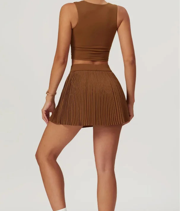 2025 Summer Fitness Skirt for Women - Quick - Dry Material Slim - Fit Design and Anti - Exposure Fake Two - Piece Style Ideal