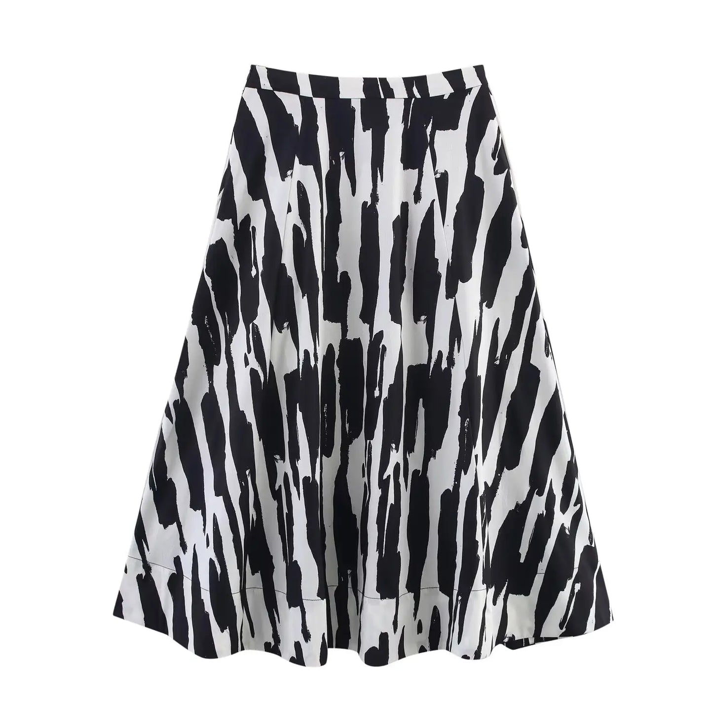 Skirts Summer Women's 2025 New Chic Print High Waist Women's Skirts Fashion Joker Street Youth Holiday Travel Skirts