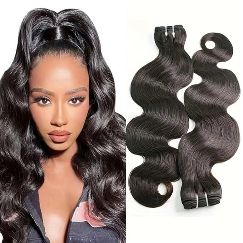 Human Hair Bundles Weave Brazilian Hair Bundles Loose Body Wave 3/4 Bundles Weft Virgin Raw Remy Hair Extensions For Women 28"