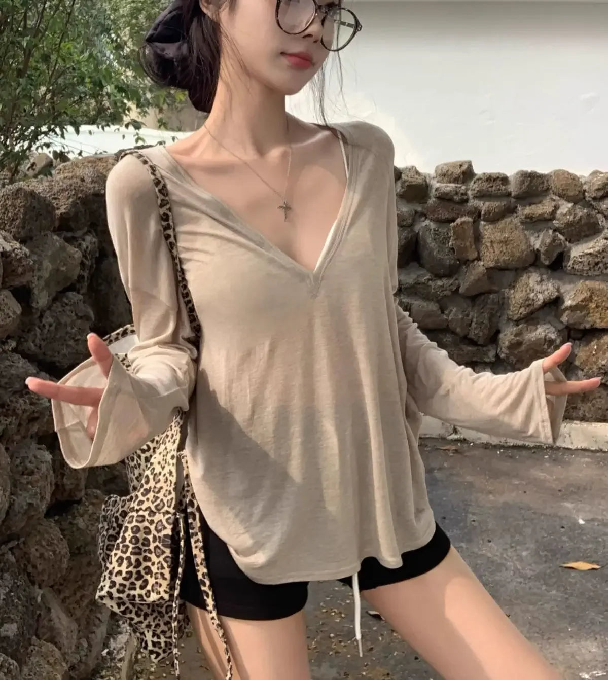 Tops Woman Korean Fashion With Sleeves Plain Long Sleeve T Shirt for Women Clothing Female Sale Cheap Clothes Y2k Korea Style