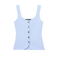 Women's 2025 New Summer Tops Chic Elastic Slim Elegant Holiday Women's Tops Summer Street Fashion Youth Tank Tops