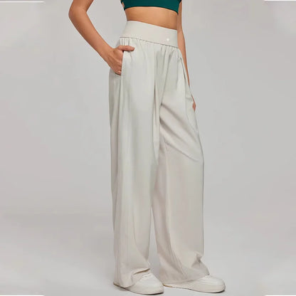 Yoga Sports Pants Women Loose Wide Leg Pants Casual High Waist Fitness Pants