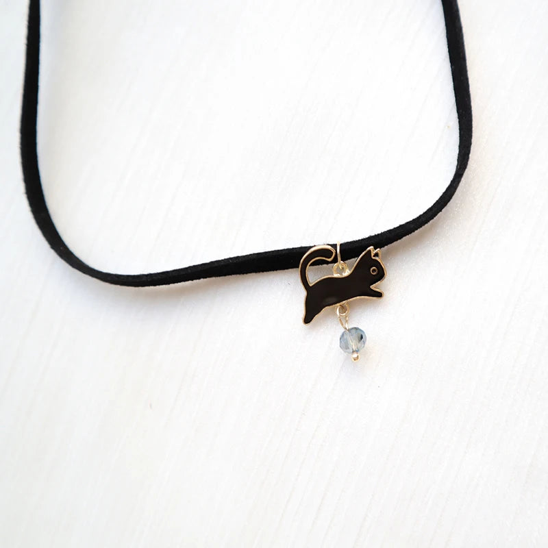 Black Choker Necklace For Women Elegant Lace Velvet Stretch Chain Gothic Flower Short Clavicle Neck Cord Aesthetic Jewelry Gift