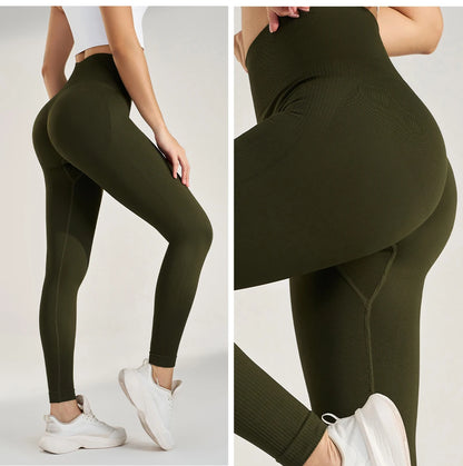 Women's yoga pants no embarrassing line sports fitness leggings tight peach hips high waist naked feeling yoga pants woman
