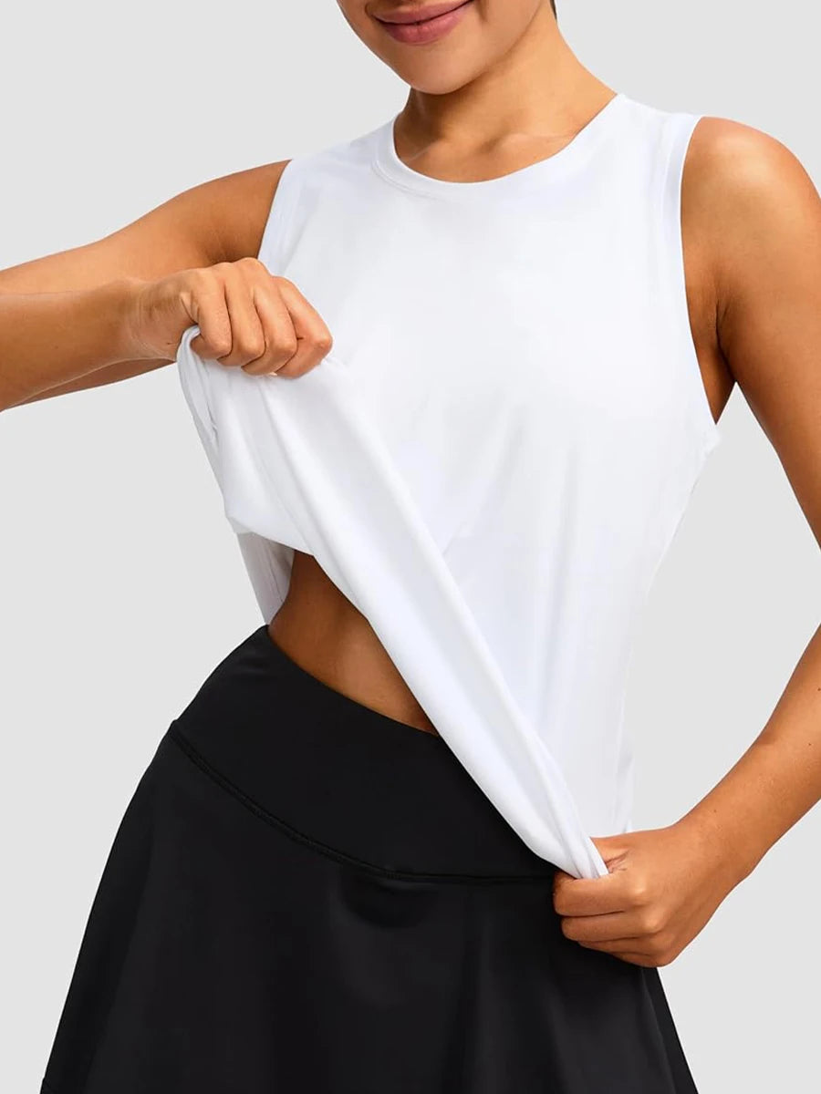 Women s Workout Tops Racerback Athletic Tank Tops Sleeveless Loose Fit Yoga Running Gym Shirts For Women