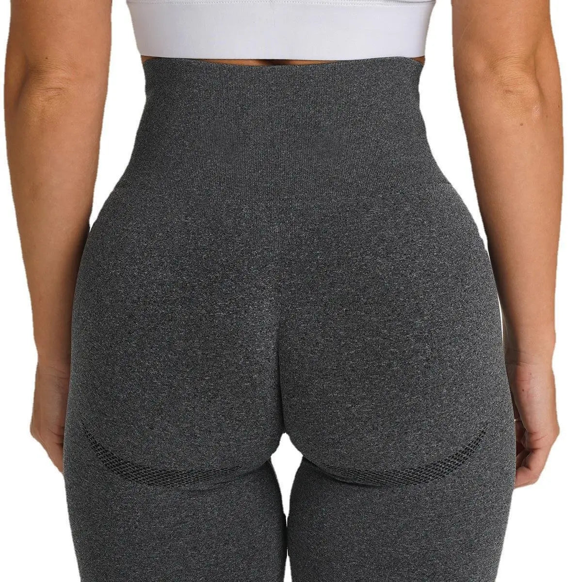 Seamless Yoga Pants Women's Fitness High Waisted Hip Pants Moisture Transferring Exercise Pants Ladies Sexy Hip Showing Solid