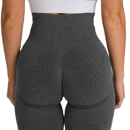 Seamless Yoga Pants Women's Fitness High Waisted Hip Pants Moisture Transferring Exercise Pants Ladies Sexy Hip Showing Solid