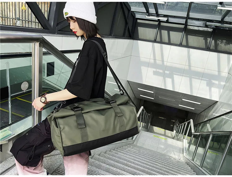 Fashion Travel Bags For Women Large Capacity Men's Sports bag Waterproof Weekend Sac Voyage Female Messenger Bag Dry And Wet