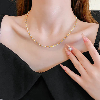 French 2024 New Necklaces for Women Simple Fashion Design Sense Collarbone Chains Versatile Luxury Jewelry Wholesale