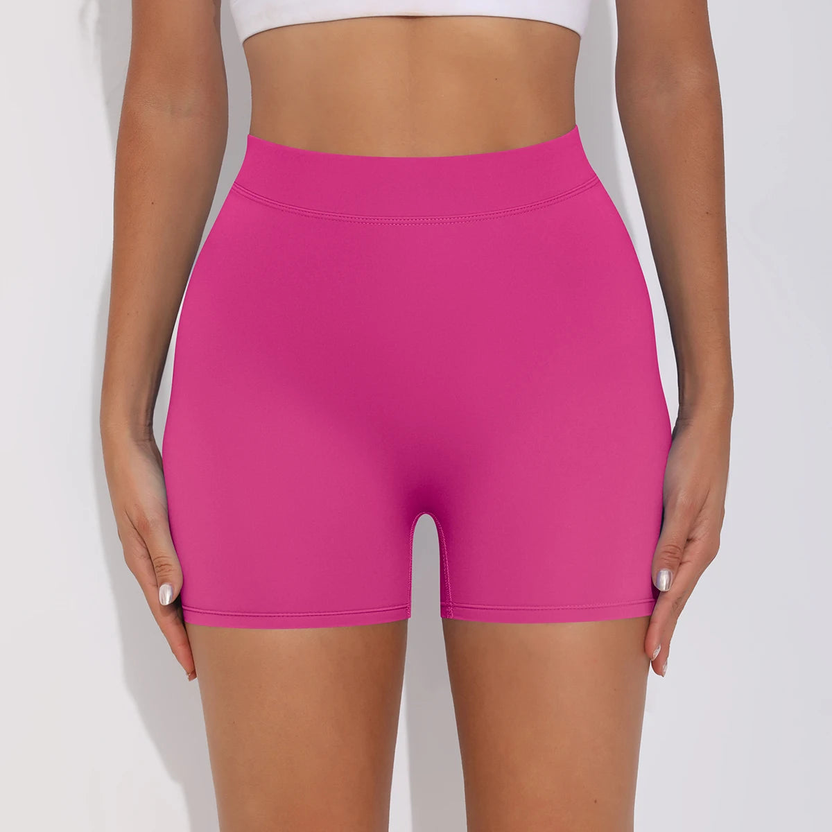 Women's Sexy Stretch Yoga Shorts With Hip Lifting And Abdominal Tightening Tight Fitness Wearing Running Pants Externally