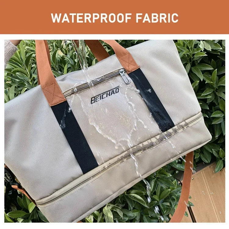 Fashion Travel Bags For Women Large Capacity Men's Sports bag Waterproof Female Messenger Bag Dry And Wet Dropshipping