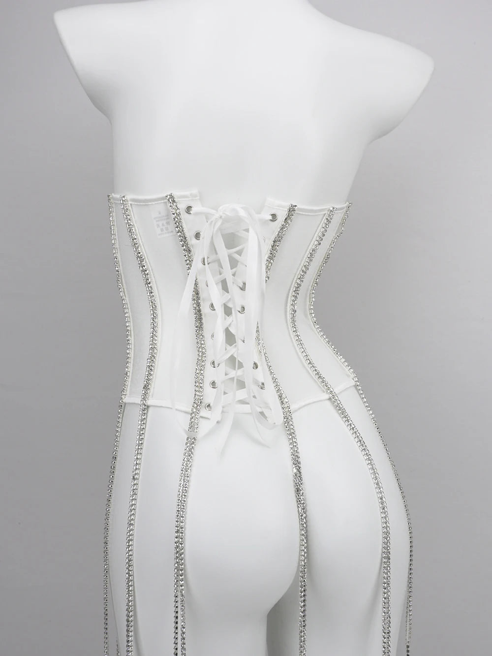 Women Tunic Bras In Waist Corset Tops Fashion Diamond Luxury Diamond Tassel Corset Slim Vest Sexy Tmesh Sheer Top Female 2025