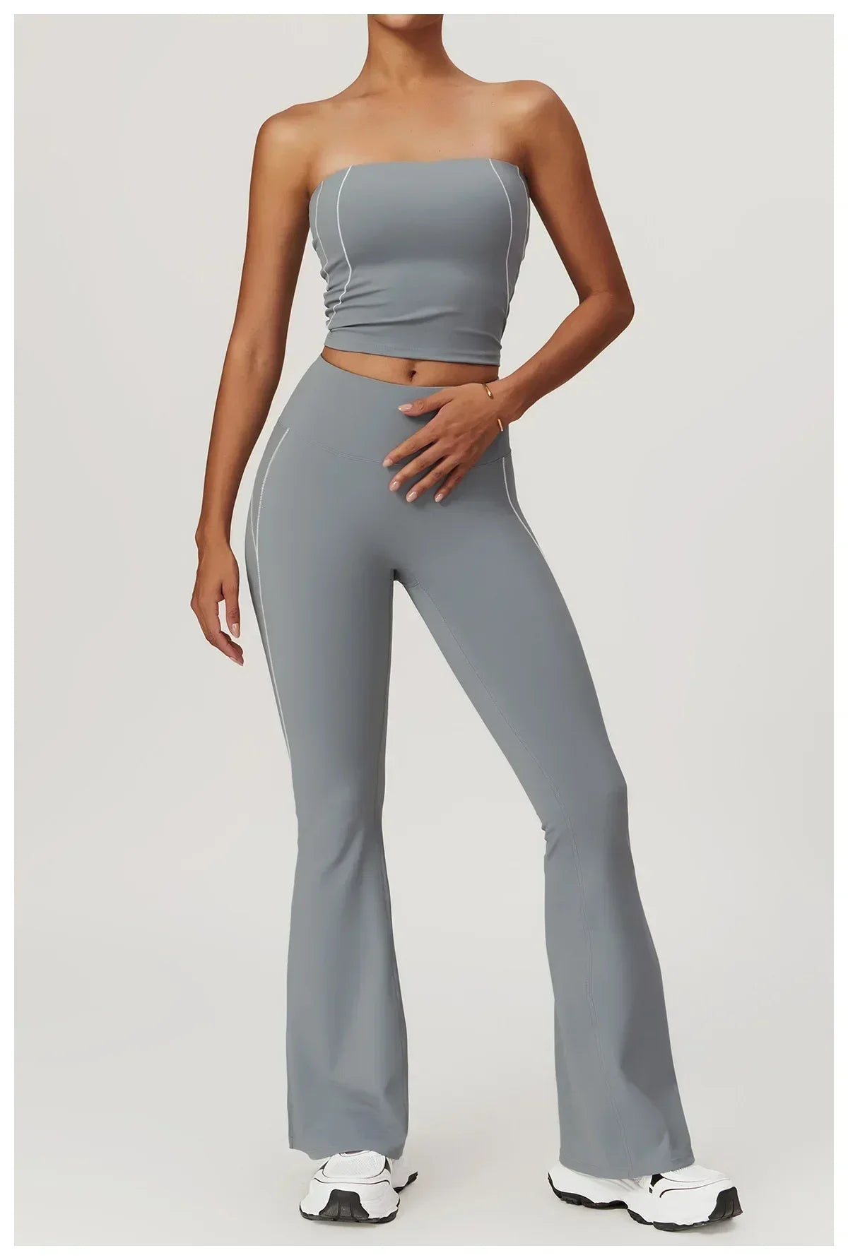 Yoga Pants Women High Waist Lift Hip Fitness Running Training Sweatpants Micro Pants Slim Slim Flared Pants Outer Wear