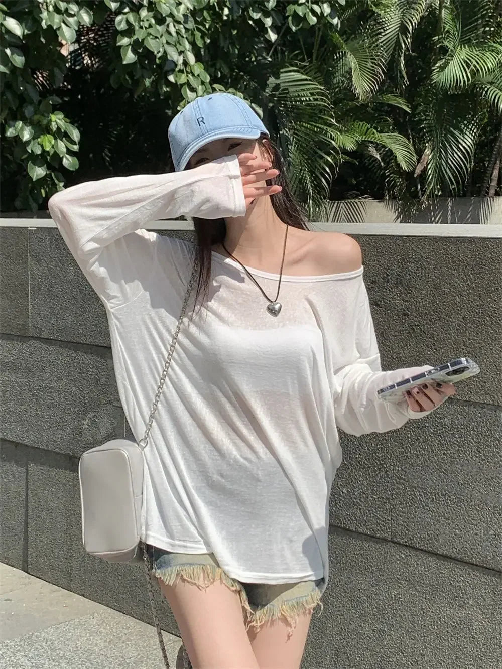 Women T-Shirts Casual Loose New Slightly Transparent O Neck Female Top Thin Sun Protection Tees Spring Summer 2025