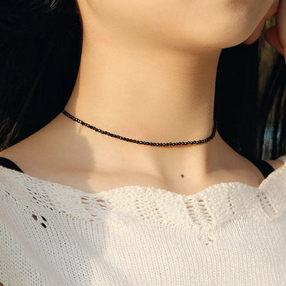 Fashion Brand Simple Black Beads Short Necklace Female Jewelry Women Choker s Bijoux Femme Ladies Party  2024