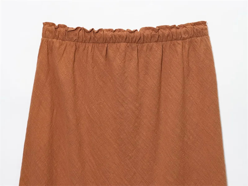 Women's Skirt New Fall 2025 Solid Color Drawstring Design Skirt Skirt Casual Fashion Personality Versatile