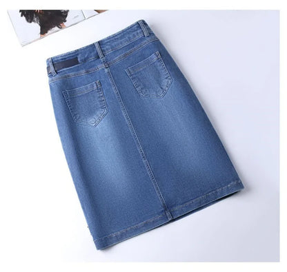 Women's Denim Skirts Spring Summer High-waisted Jeans Skirts Streetwear Female Sexy Sheath Skirts Fashion Split Retro Skirts