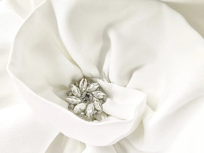 Women Banade Dresses Sexy Big Flowers Off the Shoulder Long Dress Celebrate Evening Party Dress Birthday Party Wedding Outfit