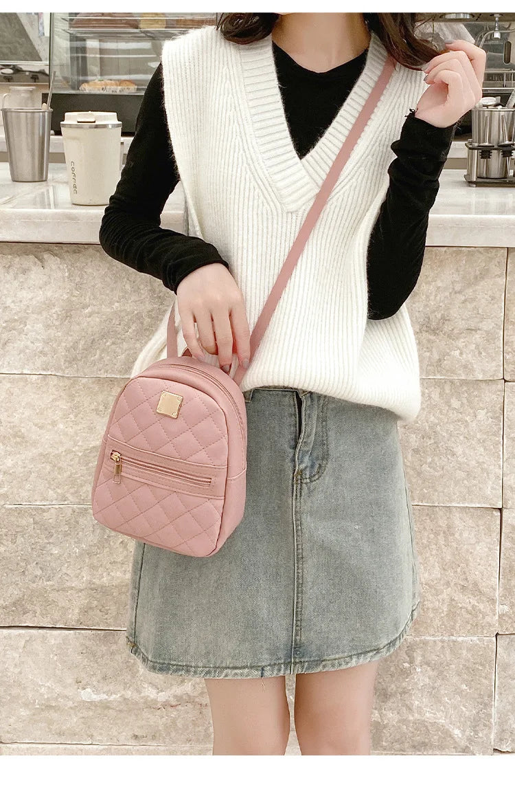 Women's bag 2024 ladies bags double pocket embroidered fashionable small book bag women's shoulder bag