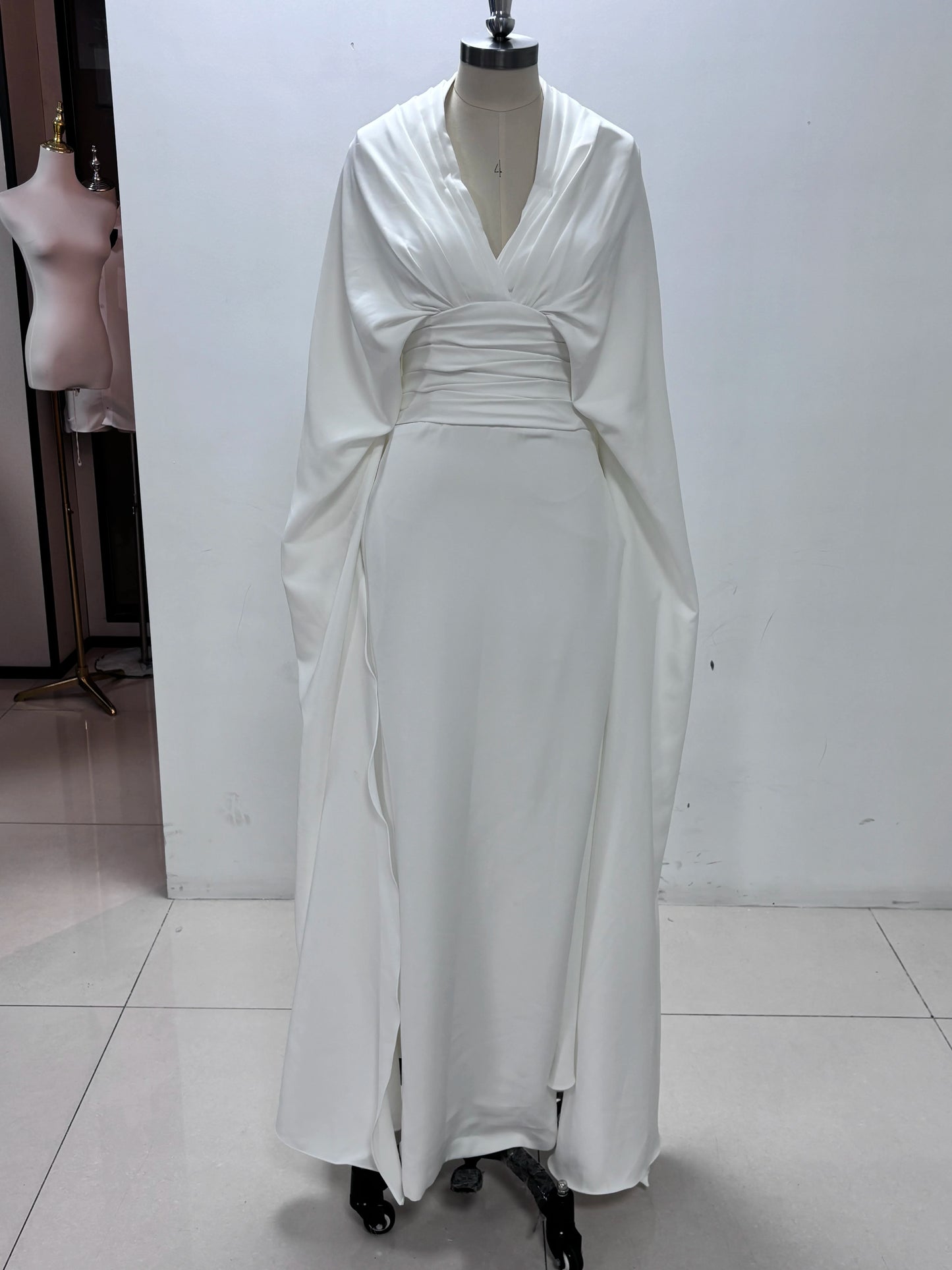 White Women Prom Dresses Elegant A-line Long Sleeves Floor Length Simple Warm Designer High-end Fashion Evening Party Gowns