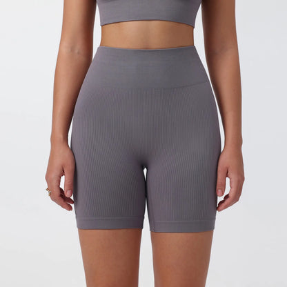 Women's Summer Loose Solid Color Yoga Pants Comfy Workout Pants Slim Female High Elastic Waist Skinny Yoga Running Sporty Shorts