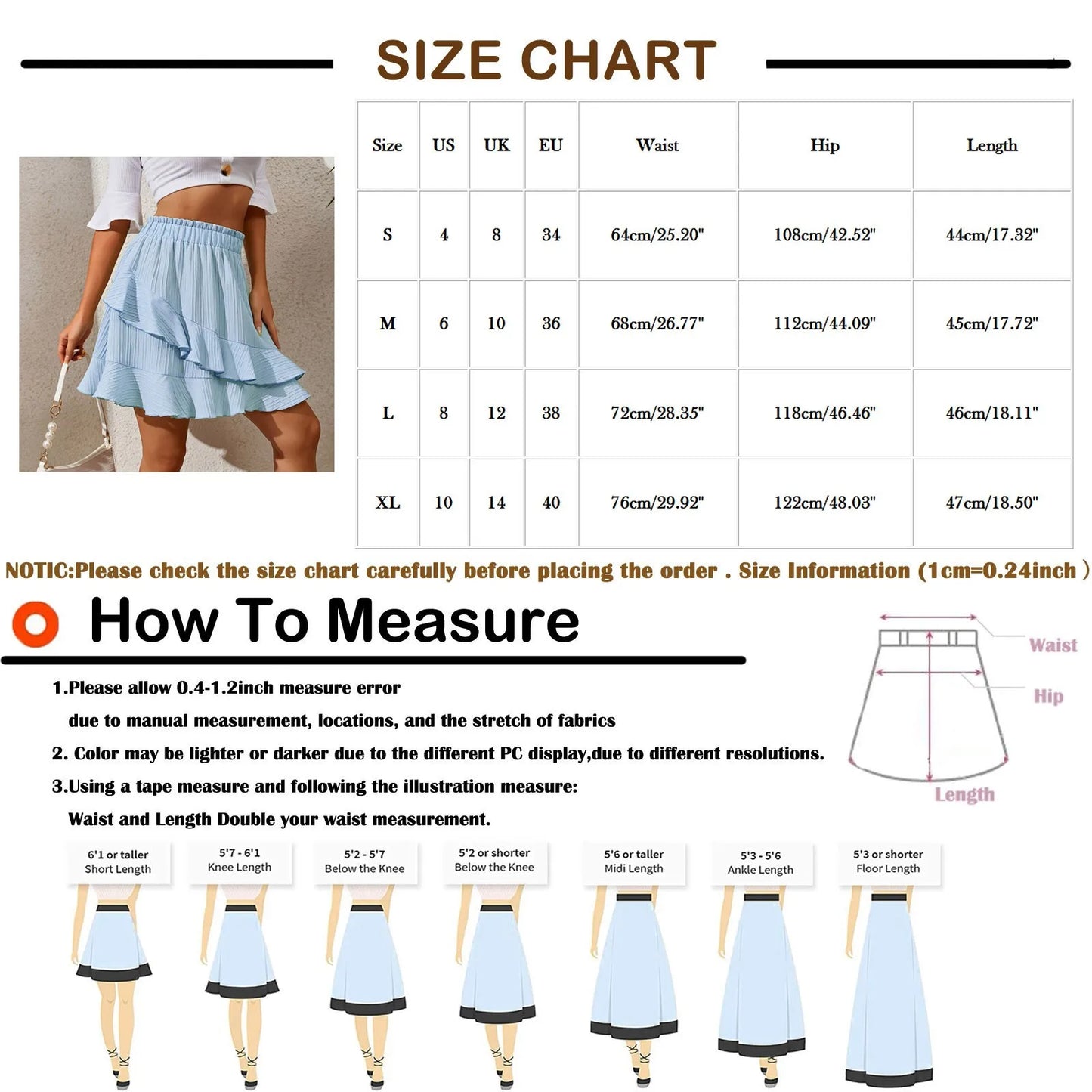Women'S Skirt Fashion Women'S Ruffle Skirt High Waist Irregular Solid Color Short Skirt Women'S Fashionable Solid Color Skirt