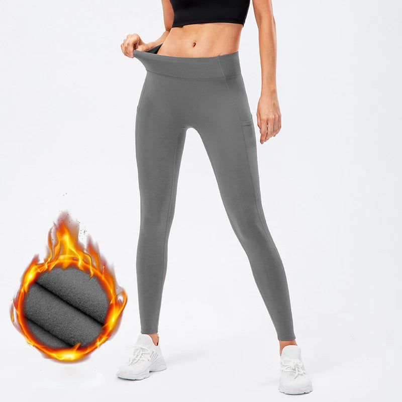 Yoga Pants Women Warm Leggings for Fitness Fleece Warm Winter Stretchy Running Tights Leggings Gym Sport Yoga Leggings