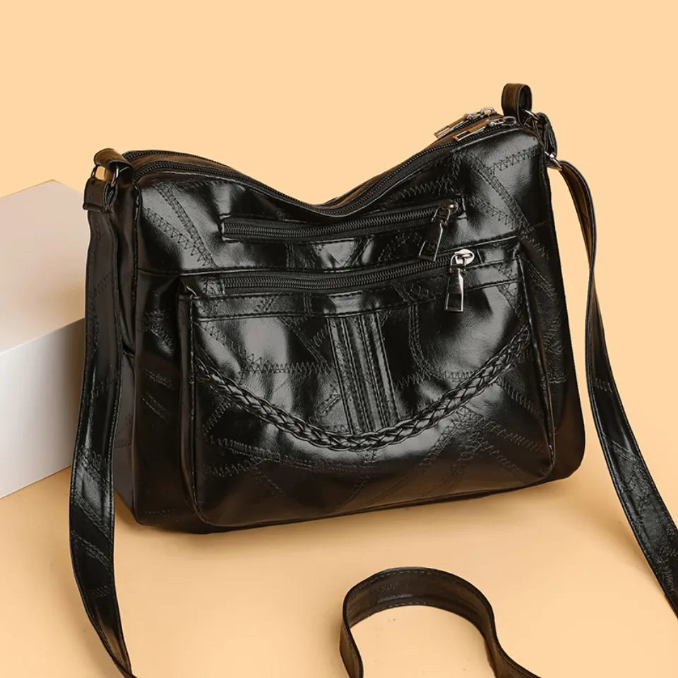 Light Women's Bags for Mom Multi-pocket Design Ladies Crossbody Shoulder Bags Vintage Pu Leather Purses and Handbags Sac A Main
