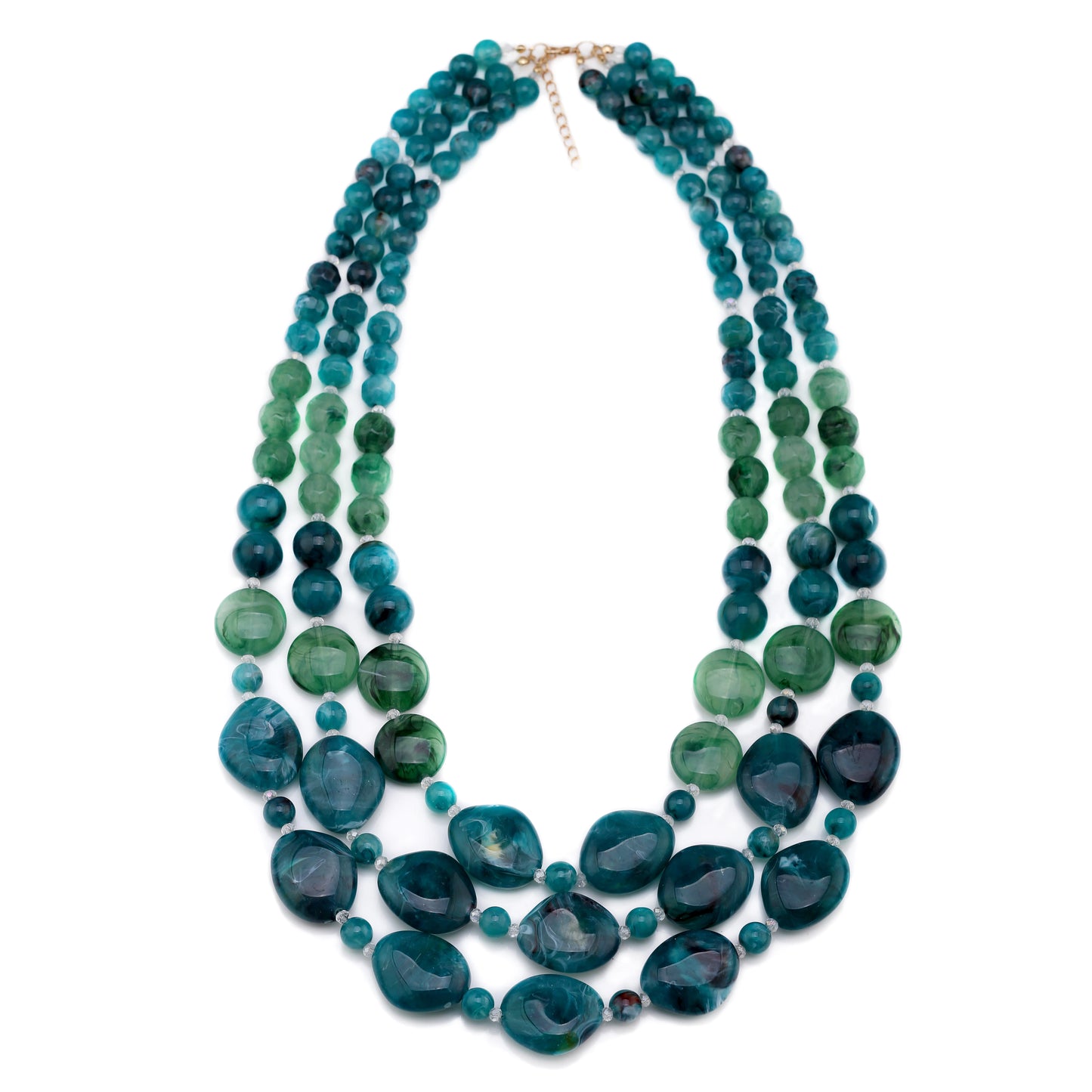 New Handmade Beaded Necklace for Women Multi-layers String Larger Size Bib Statement Necklaces Party Wedding Accessory