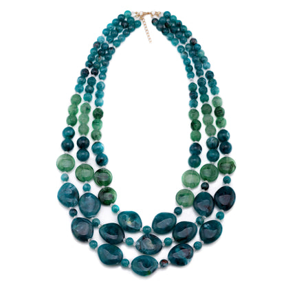 New Handmade Beaded Necklace for Women Multi-layers String Larger Size Bib Statement Necklaces Party Wedding Accessory