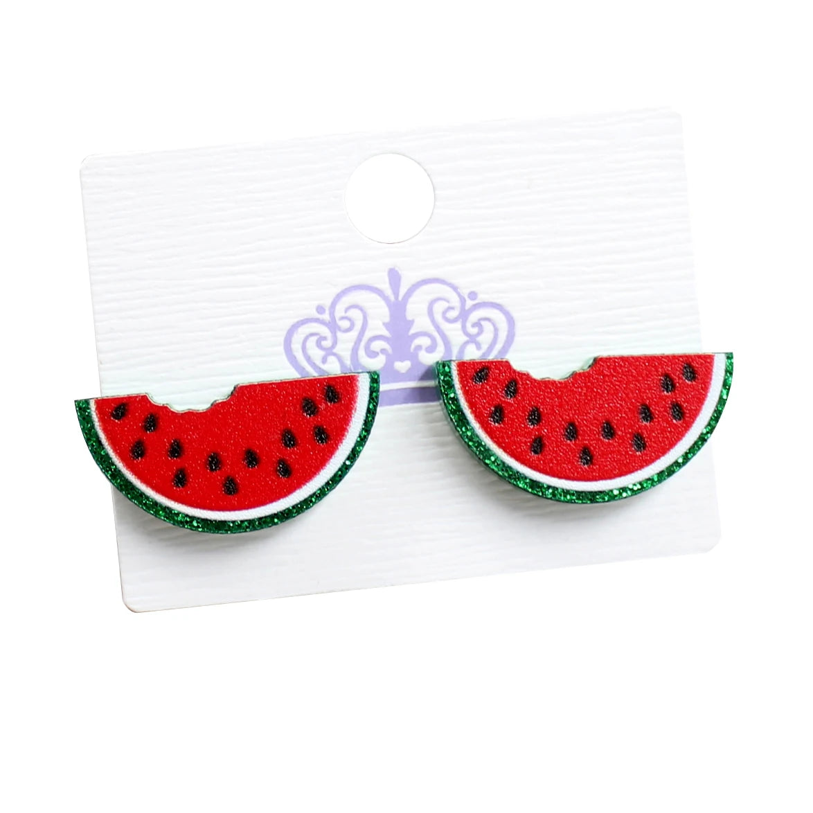 ST065 Acrylic Caterpillar Dangle Earrings Summer Earrings Glitter Acrylic Earrings