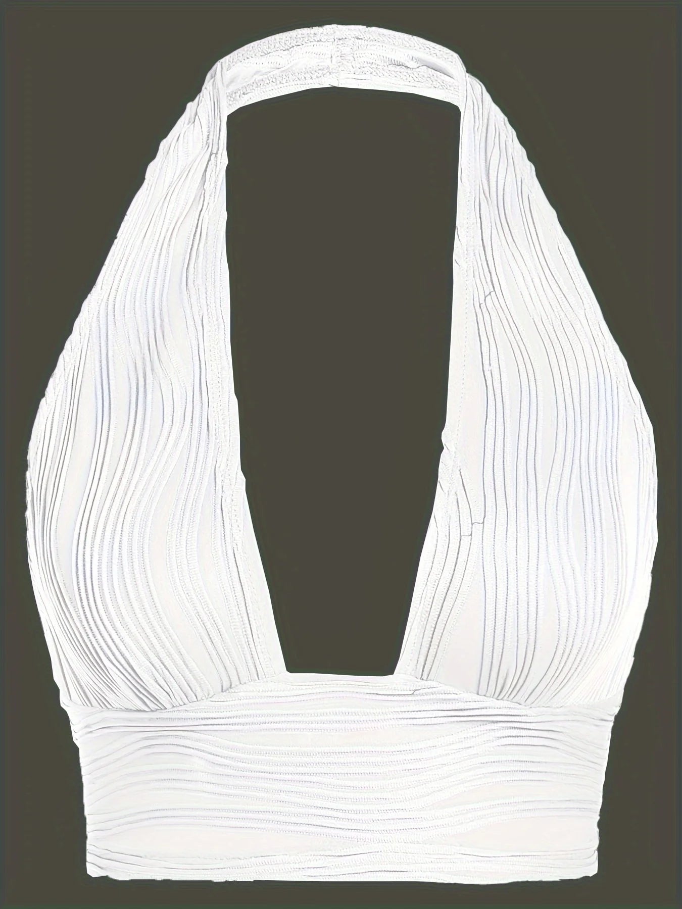 Sexy Crop Tops for Women Deep V Neck Back Cutout Sleeveless Plunge Racerback Tank Cropped Top