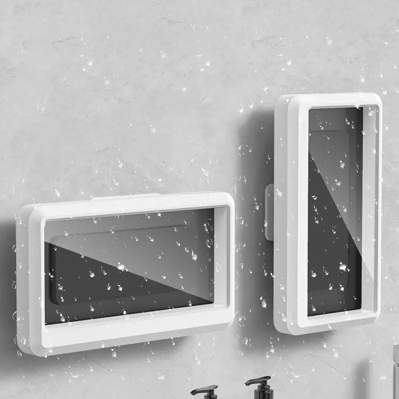 360 °   rotating bathroom phone case for fall gift, wall mounted shower smartphone cases holder, waterproof anti-fog mobile phon