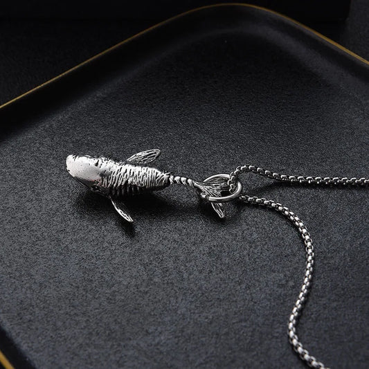 Whale necklace for men and women, trendy Instagram pendant, hip-hop personality, fashionable sweater chain, street fashion brand