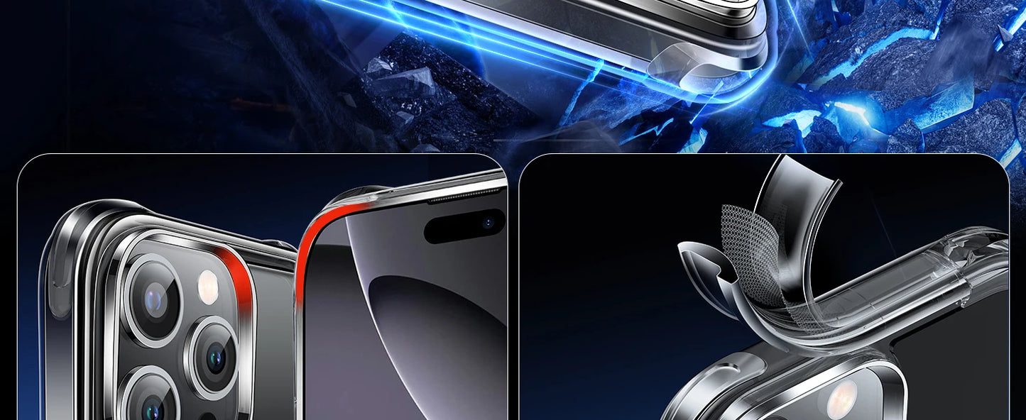 2pcs Ultra-thin Clear shockproof Phone Case for iPhone 16 15 14 13 12 11 Pro Max 14 15 16 Plus iPhone protector Silicone Cover