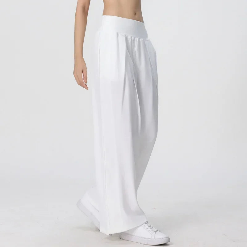Yoga Pants Women's Loose Running Casual Pants Spring Summer Breathable Wide Leg Flare Outer Wear Sweatpants