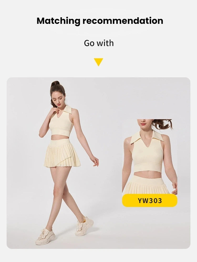 Skirts for women Naked Feel Anti-Bacterial Yoga Skirt Running Tennis Golf Workout Skirt with Built-in Shorts & Ruffle Hem