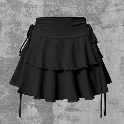 2025 New Solid Color Skirt Women Summer Fashion Outdoor Versatile High Waist Slim Fit Elastic Waist Short Skirt Goods In Stock
