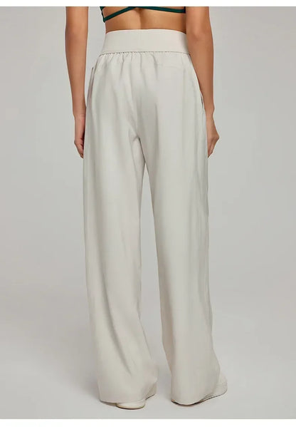 Yoga Sports Pants Women Loose Wide Leg Pants Casual High Waist Fitness Pants