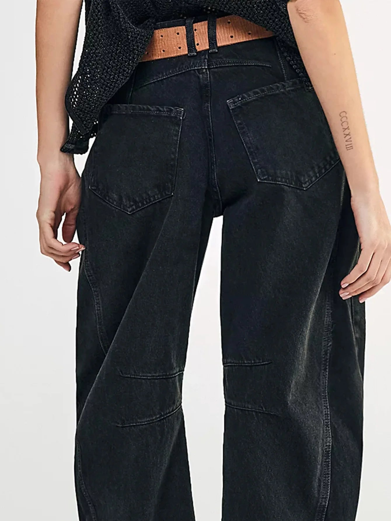 Women's Four Seasons New Fashion Low-rise Jeans Casual Loose Wash Wide-leg Pants Women's Simple Comfortable Straight Leg Jeans