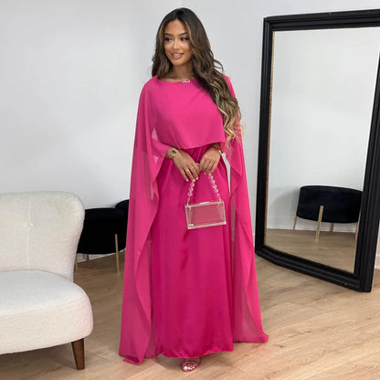 Women Dress Long Dresses Solid Round Neck Full Sleeve Casual Regular Loose Fit Elegant Splice High Waist Vestidos Simple