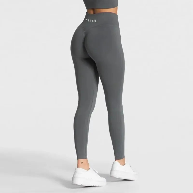 2025 Women's Alphabet Yoga Pants Double-sided High-waisted Quick-drying Fitness Wear Outdoor Running Leggings TEVEO summerr