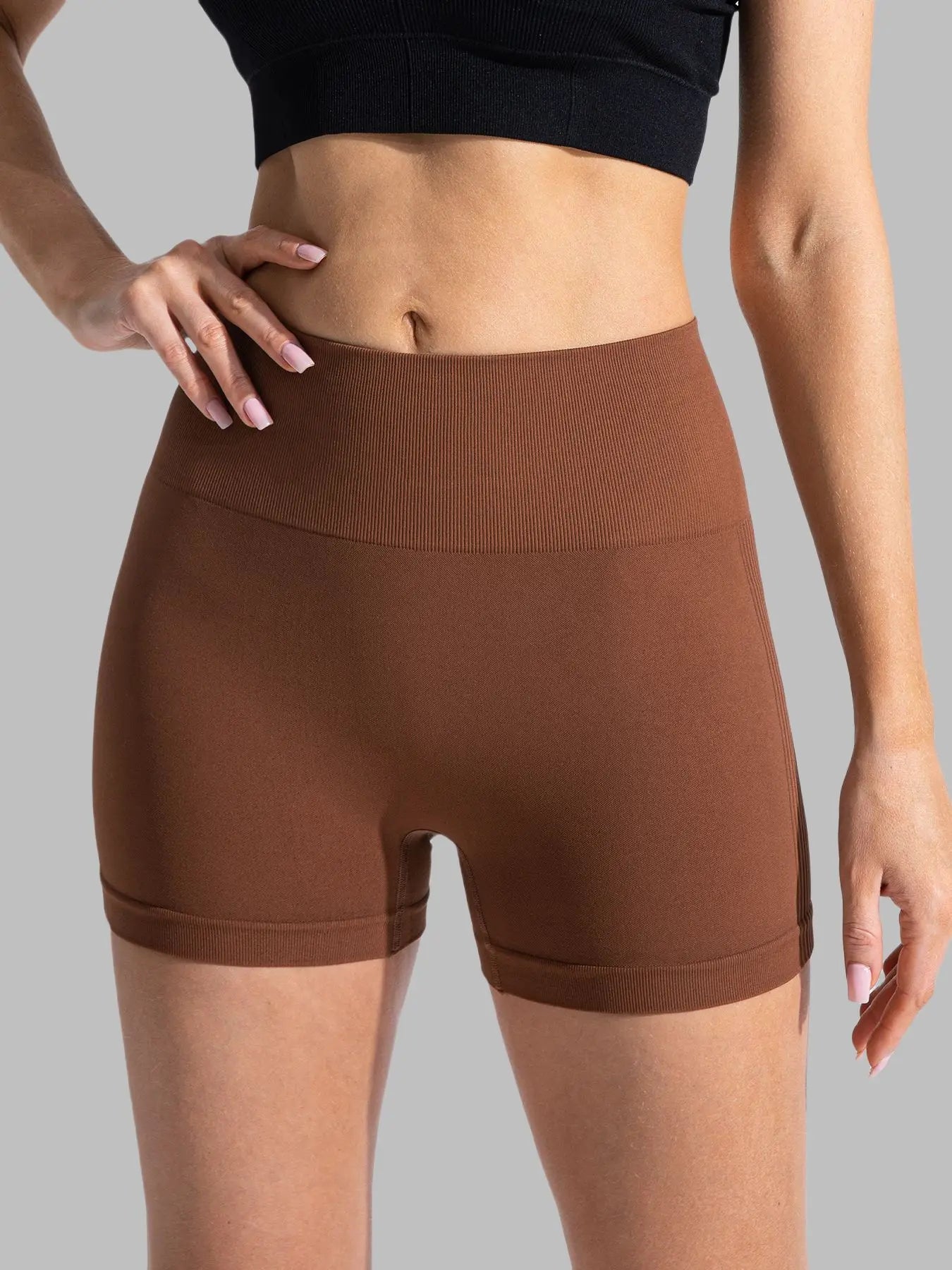 High-Waisted Hip-Lifting Yoga Pants for Women, Running Bare Sensation Breathable Fitness Pants Outer Wear Leggings, Tight Shorts