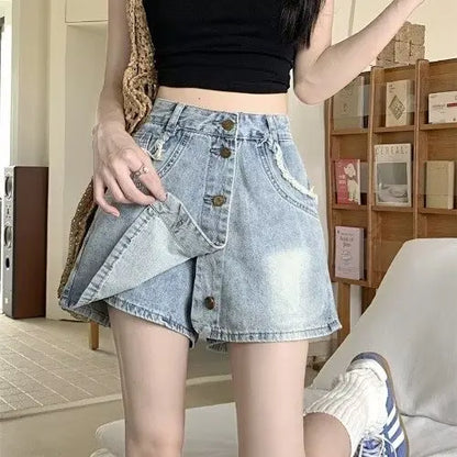 Summer Jeans Women Pants Jeans Skirt Skirt Skirts for Women Denim Woman Pants Jean Coquette Shoujo Girl Style Women's Flared Y2k