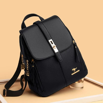 Women Large Capacity Backpack High Quality Leather Vintage Bags for Women School Bags Travel Rucksack Ladies Bookbag Knapsack
