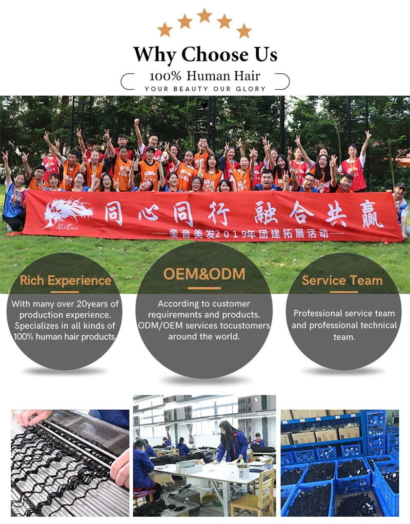 Ali Queen Double Drawn Hair Bundles Straight Human Hair Bundles Virgin Hair Weave For Women Indian 100% Human Hair Extensions