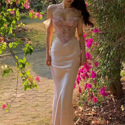 Women Corset Top Y2K Clothes Lolita Ruffles Flower Lace Tank Top Summer French Tube Tops Cute Clothes Pink Crop Tops