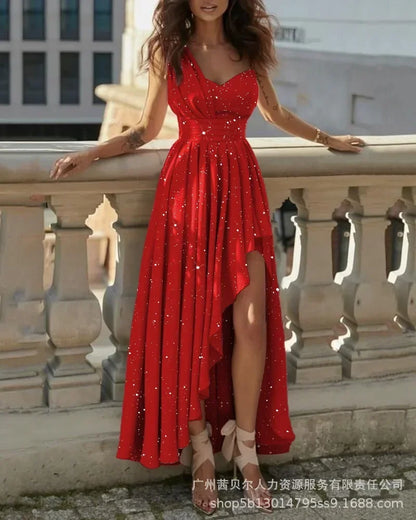 Womens Dresses 2023 New  Pink Solid Dress for Women