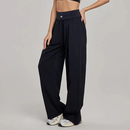 Yoga Sports Pants Women Loose Wide Leg Pants Casual High Waist Fitness Pants